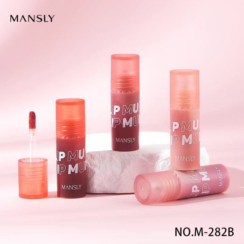 MANSLY Air Silky Lip Mud Color LipGloss ลิควิดลิปแมทต์ เนื้อนุ่มลื่น บางเบา เบลนด์สีเป็นธรรมชาติ