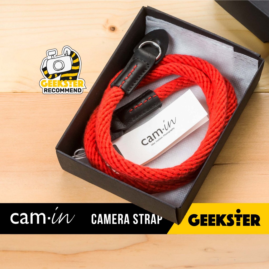 📷 สายคล้องกล้อง Cam-in  ยอดนิยม ทรงสวย นิ่มไม่บาดคอ ( สายคล้องคอ Cam in สายคล้อง สาย กล้อง เชือก camera strap )