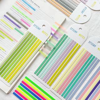 Index Sticky note สติ๊กเกอร์ เน้นข้อความ พลาสติก แบบยาว มีกาวด้าหลัง ขนาด 0.5x14 cm. จำนวน 160 ชิ้น