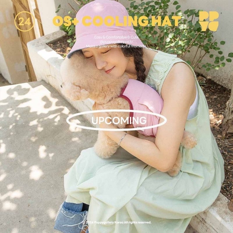 หมวกเย็นสำหรับคนใส่ สลับสีได้สองด้าน Puppy Gallery Cooling Bucket hat for human