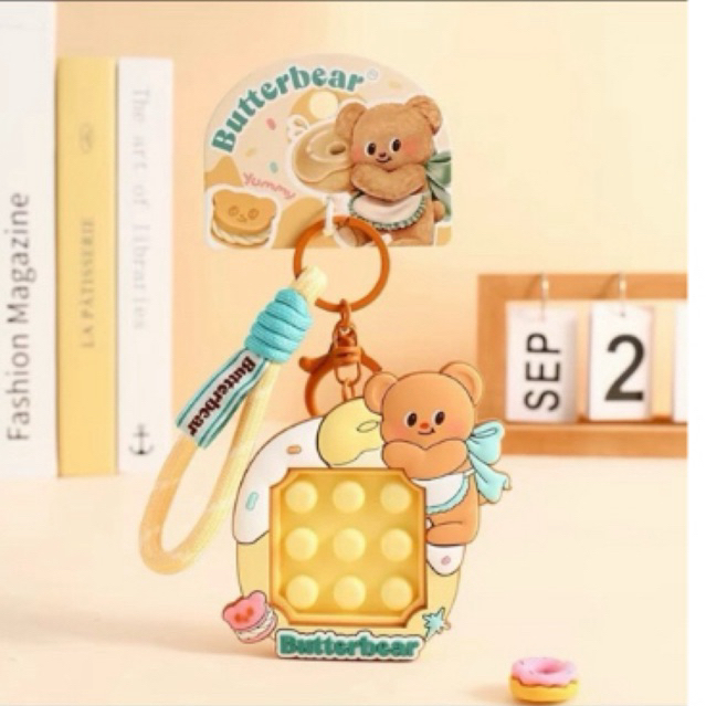 Butterbear พวงกุญแจหมีเนย (พร้อมส่ง)