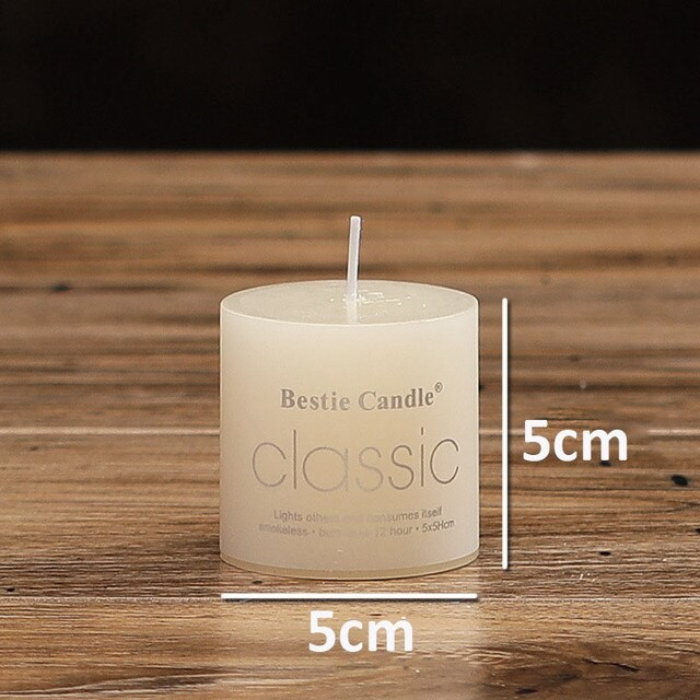 White Classic Smokeless Candle  🕯️🕯️เทียนคลาสสิค เทียนแท่งตกแต่งบ้าน เทียนโรแมนติก เทียนงานแต่งงาน เทียน เทียนแท่ง รูปที่ 4
