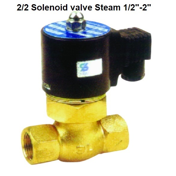 2/2 Solenoid valve Steam NC Screw 1/2