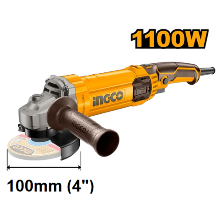 INGCO AG1100382 เครื่องเจียร หินเจีย ลูกหมู ไฟฟ้า 1100W ขนาด 4 นิ้ว งานหนัก