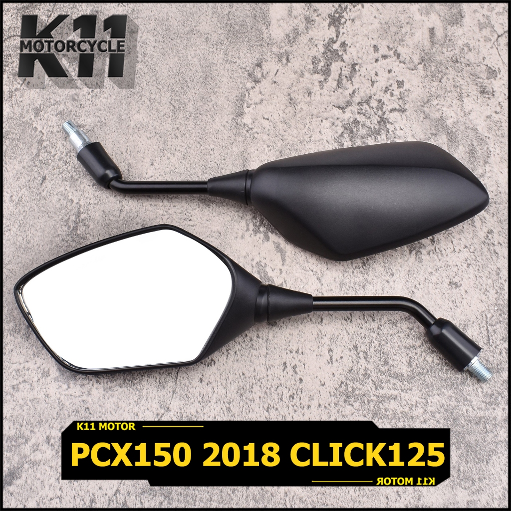 กระจก PCX150 2018 CLICK125 คลิก125 pcx กระจกหลัง เดิม สีดำ ขายต่อคู่ เกรดA จัดส่งเร็ว