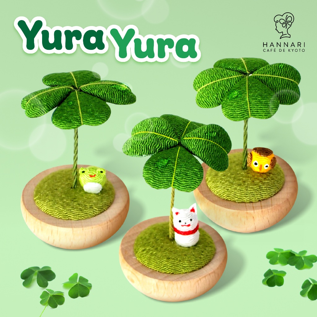 (พร้อมส่ง) YuraYura Clover  ใบโคลเวอร์นำโชค ของแท้นำเข้าจากญี่ปุ่น
