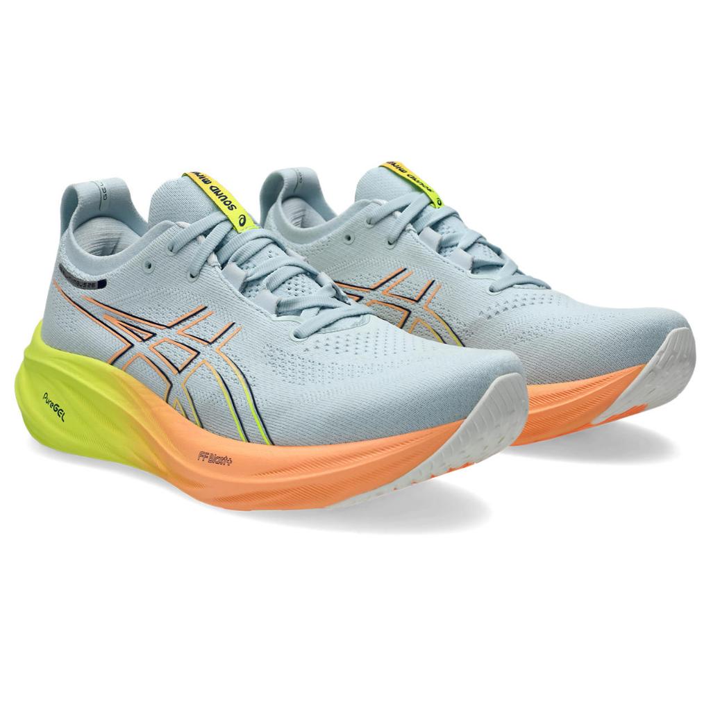 ASICS GEL NIMBUS 26 PARIS-COOL สี GREY/SAFETY YELLOW-MEN รองเท้าวิ่งผู้ชาย