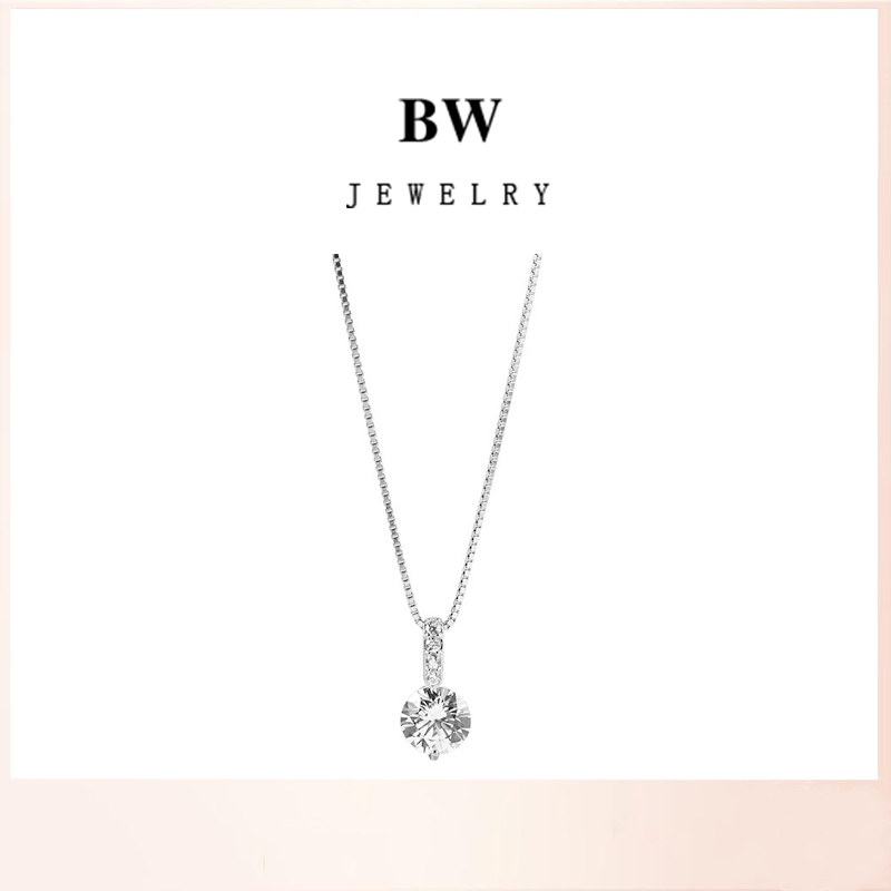 Jewelry สร้อยคอทองคำขาว สร้อยคอแฟชั่น Diamond สร้อยคอผู้หญิง BWX005 ของขวัญให้แฟน