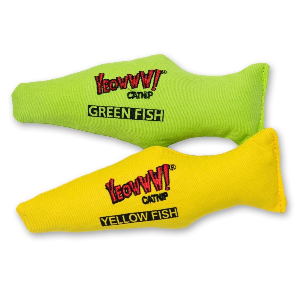 Yeowww! Catnip*Green/Yellow FISH*ปลาเหลืองปลาเขียวยัดไส้แคทนิป