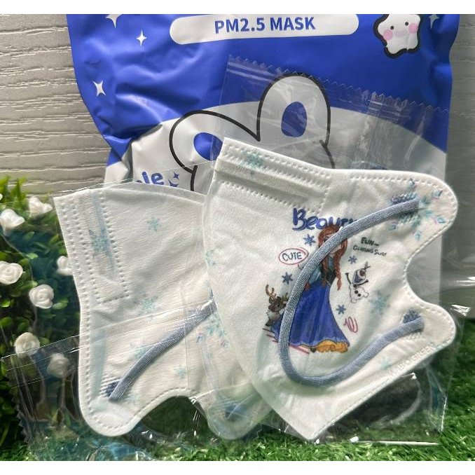 KN95เด็กป้องกันฝุ่น PM2.5 เเมสสำหรับเด็กอายุ4-12ปี ลายการ์ตูนน่ารักๆ เป็นซีนเเยกชิ้น 1เเพ็คมี10ชิ้น - รูปที่ 5