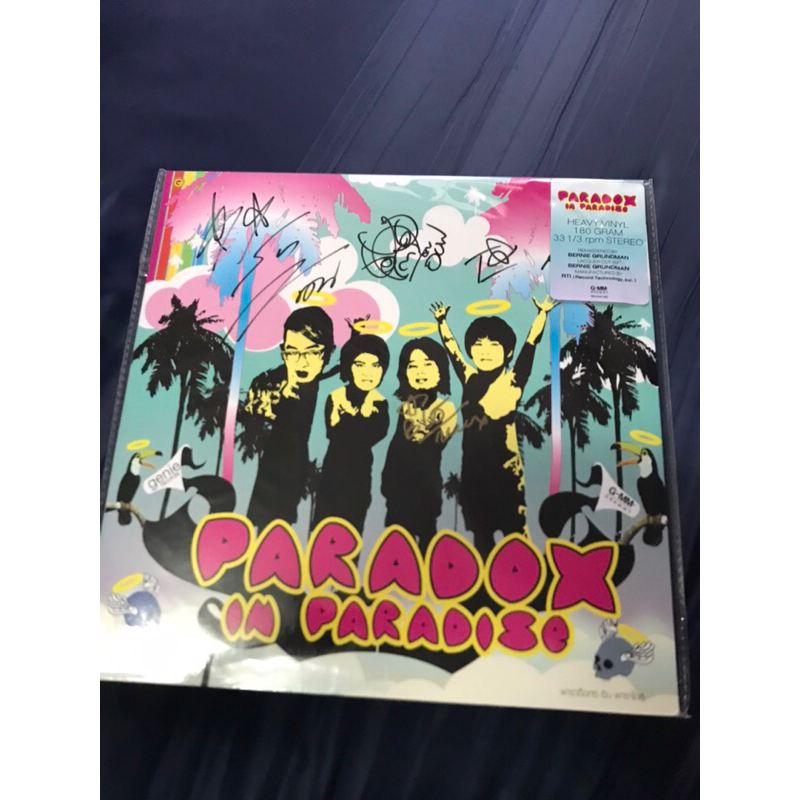 Paradox IN PARADISE  HEAVY VINYL180GRAM แผ่นไวนิลรันนัมเบอร์ปกมีลายเซ็นต์จริงแผ่นมือหนึ่ง