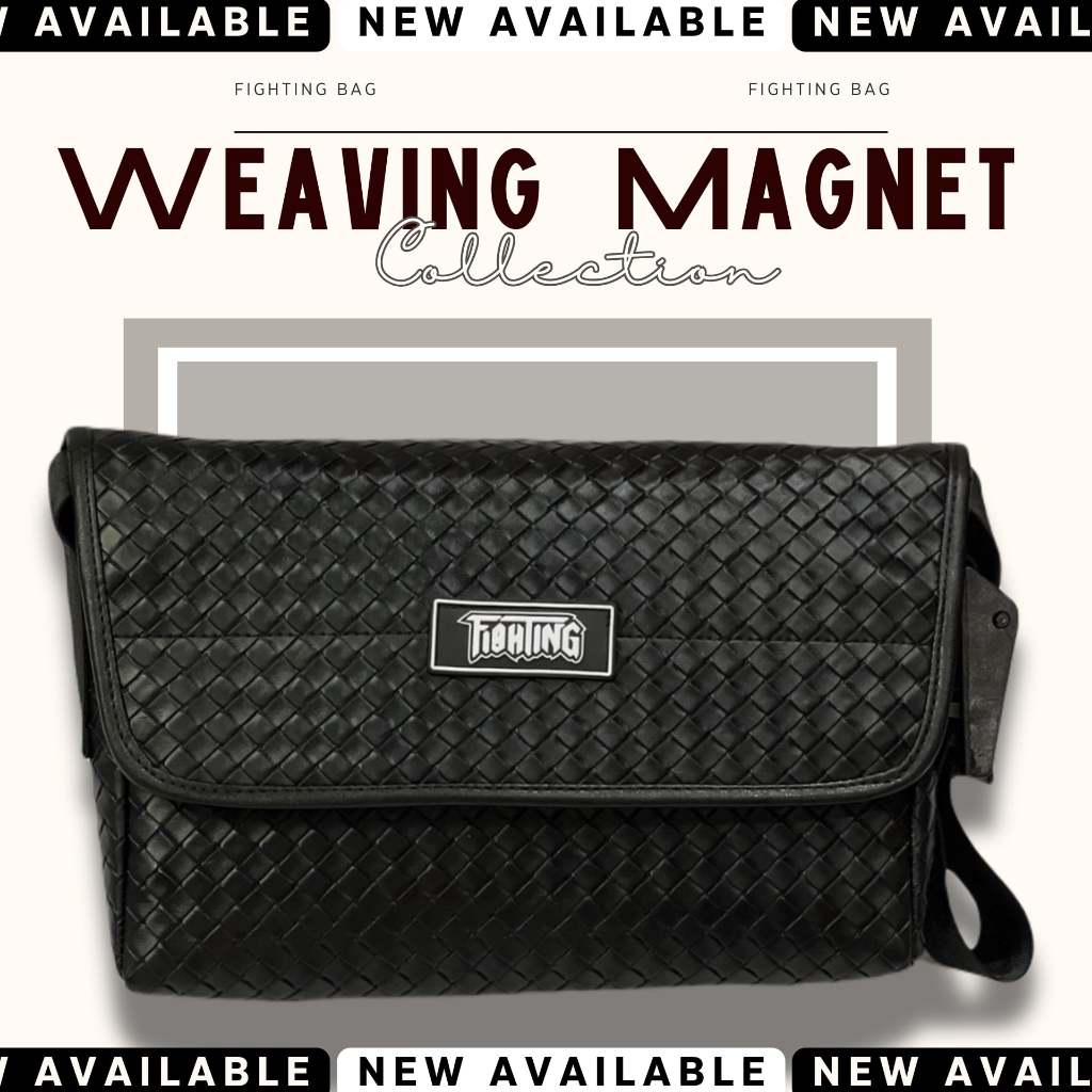 [FIGHTING] Weaving Magnet กระเป๋าสะพายข้าง รุ่น แม่เหล็ก ลายสาน