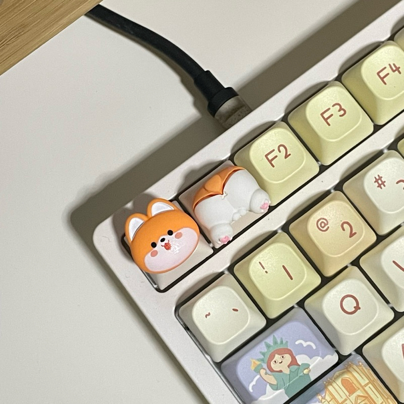 PNS019 [keycaps] คีย์แคปน้องหมา น้องแมว /หน้า,หาง (ชุด2ชิ้น/1ชิ้น) สำหรับ Mechanical Keyboard รูปที่ 5