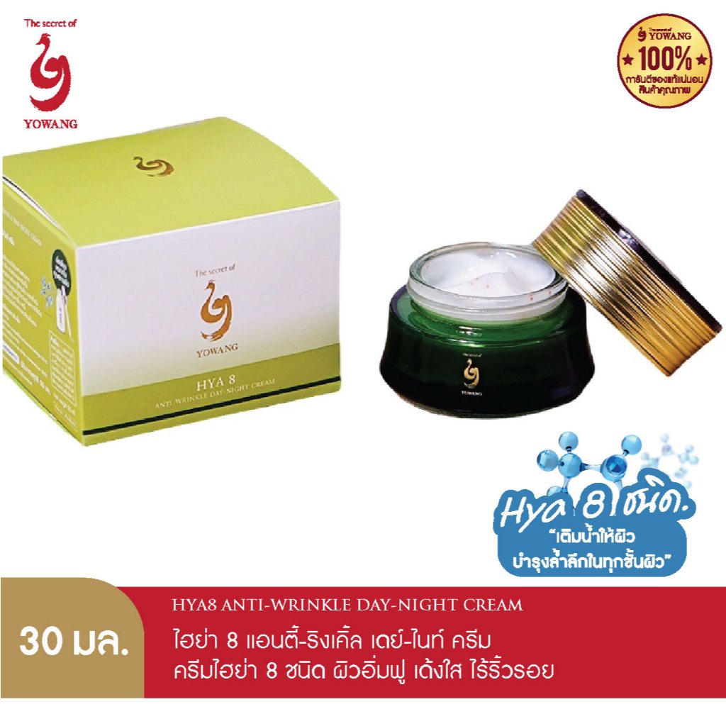 ครีมไฮย่า8 HYA8 ANTI-WRINKLE DAY-NIGHT CREAM 30ml