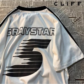 CLIFF -COD✅เสื้อยืดผู้ชาย คอวีแขนสั้น รุ่น raglan ลายทาง พิมพ์ลายแฟชั่น ยอดนิยม แมทช์ลุคง่าย แบบหลวม