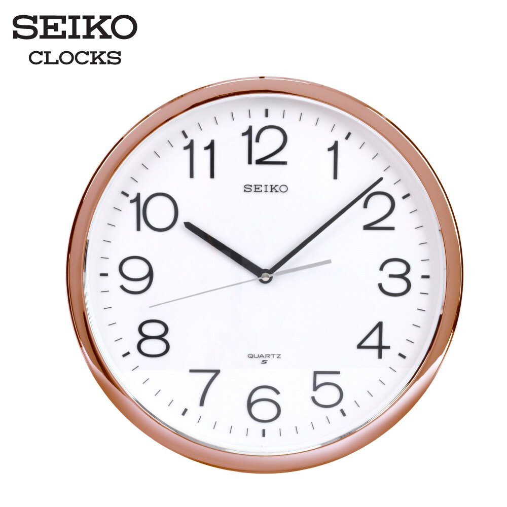 SEIKO CLOCKS นาฬิกาแขวน รุ่น PDA014F ขนาด 12.2 นิ้ว เดินเรียบ สีโรสโกลด์