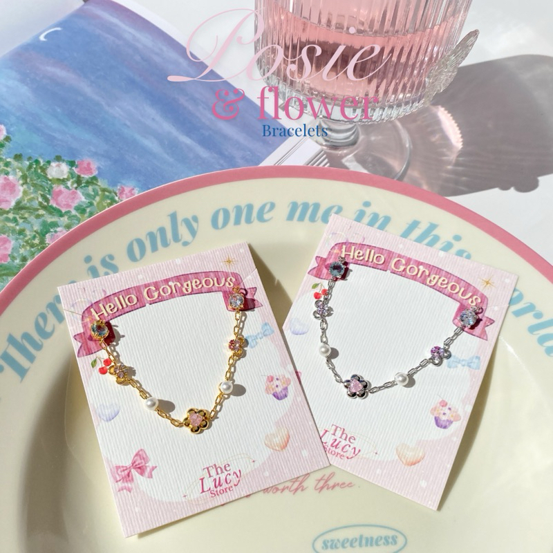 Thelucy Posie n flower bracelet สร้อยข้อมือผีเสื้อกับดอกไม้
