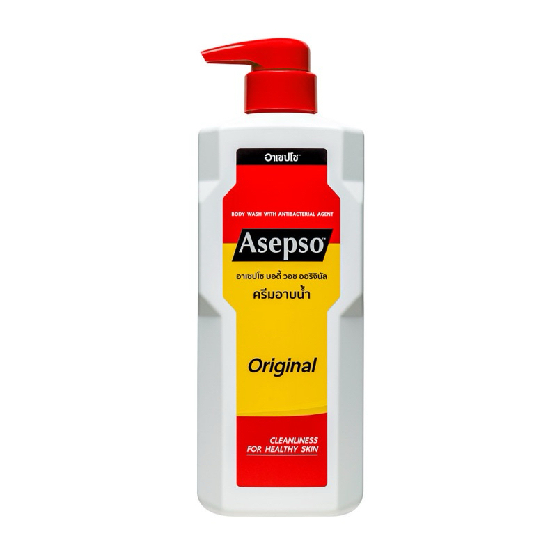 [ซื้อในไลฟ์ลด50%ของแท้] ครีมอาบน้ำอาเซปโซ่Asepso สูตรออริจินัล ชำระล้างสิ่งสกปรกและแบคทีเรีย 500 มล