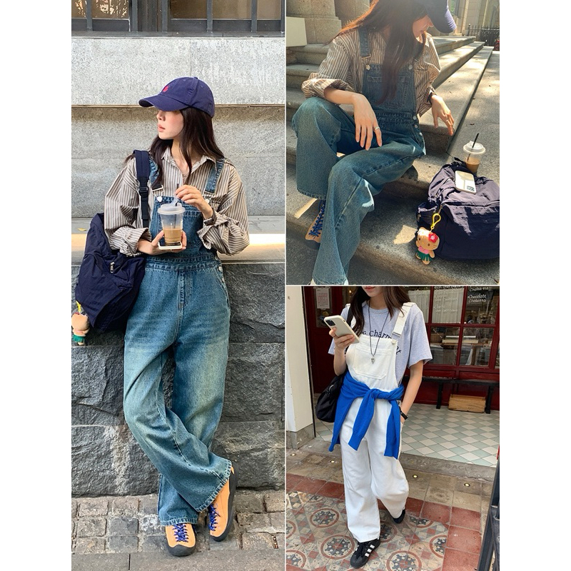 cpjgirlxx | พร้อมส่ง! Harvest Denim Overalls [New Colors] - เอี๊ยมยีนส์แท้ ผ้าหนา เกาหลี