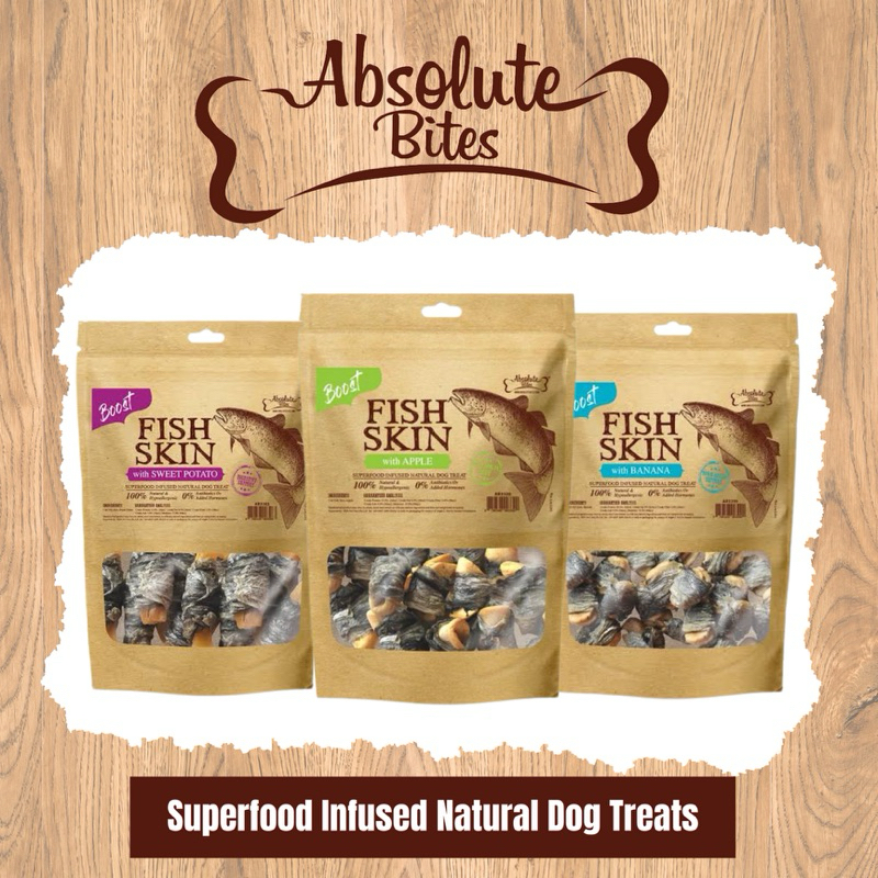 ขนมสุนัข Absolute Bites - Superfood Infused Natural Dog Treats 100g.