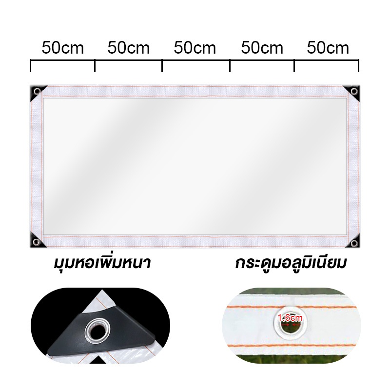 กันน้ำ100% ผ้าใบพลาสติก ความโปร่งใส 100% ผ้าพาสติก กันแดดกันฝน ผ้ายางหนา กันเเดดกันฝน  พลาสติกหนา รูปที่ 7