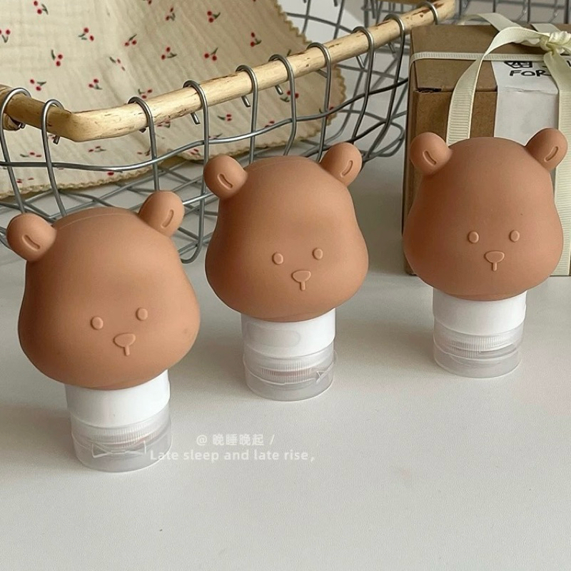 พร้อมส่ง🌈 ขวดแบ่งครีม Travel bottles น้องหมี Little Bear ขวดหมี หลอดบีบครีม ขวดพกพา ขวดซิลิโคน ไปเที่ยว พกพกง่าย 12006