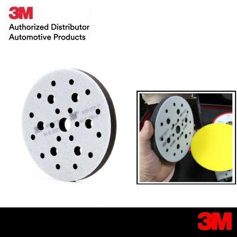 3M 05777 ฟองน้ำรองเครื่องขัด 6" รุ่นหลายรู ตีนตุ๊กแก หนามเตย Soft Interface Pad 6inch Many Hole