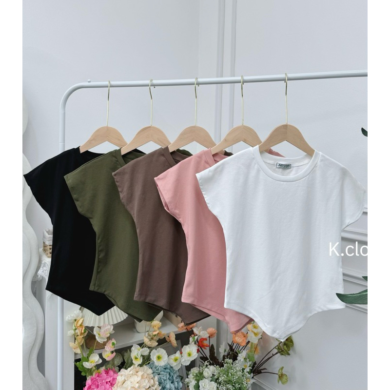 เสื้อยืดทรงแขนล้ำ ผ้ายูนิโค