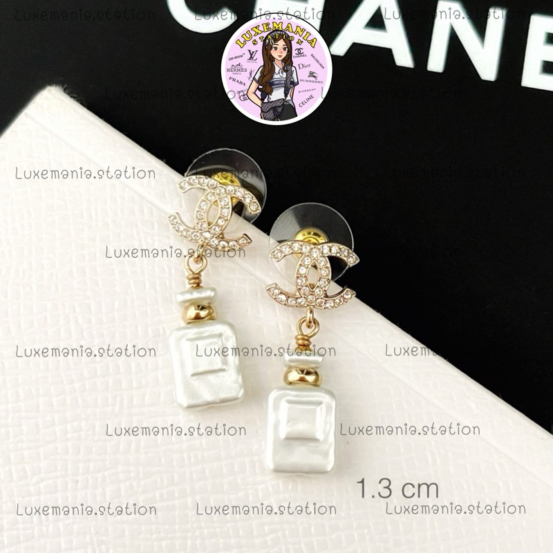 👜: New!! Chanel Earrings 1.3 cm‼️ก่อนกดสั่งรบกวนทักมาเช็คสต๊อคก่อนนะคะ‼️