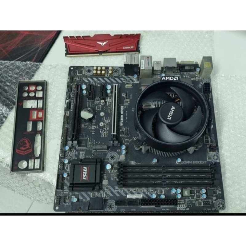 Ryzen5 2600 พร้อมบอร์ด B350m MSI Mortar + Ram16gb มือสอง