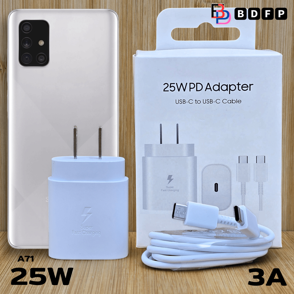 ที่ชาร์จ 25W PD Type-C BDFP เหมาะกับ Samsung ซัมซุง A71 5G ชาร์จด่วนแบบพิเศษ สายชาร์จ 3A 1-1.8m. หัว