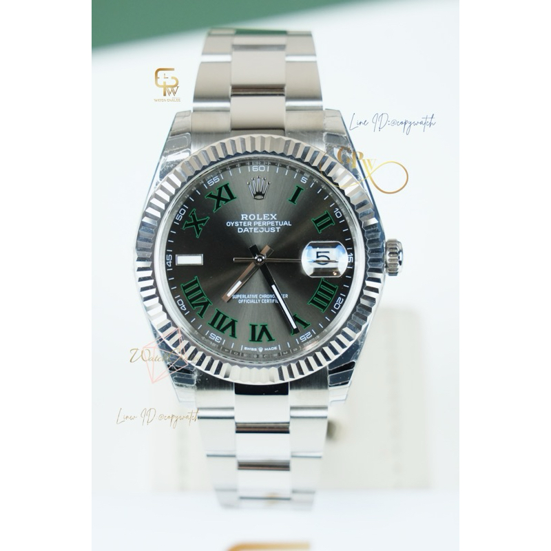 Rolex Datejust 41 mm. Wimbledon Automatic swiss movemen