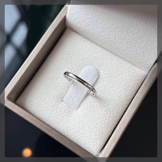 Kismet แหวนมินิมอล ตัวเรือนสแตนเลส สีเงิน Silver หน้ากว้าง 2 มิล ทรงมน Gray & Gold Jewelry [KRN142]