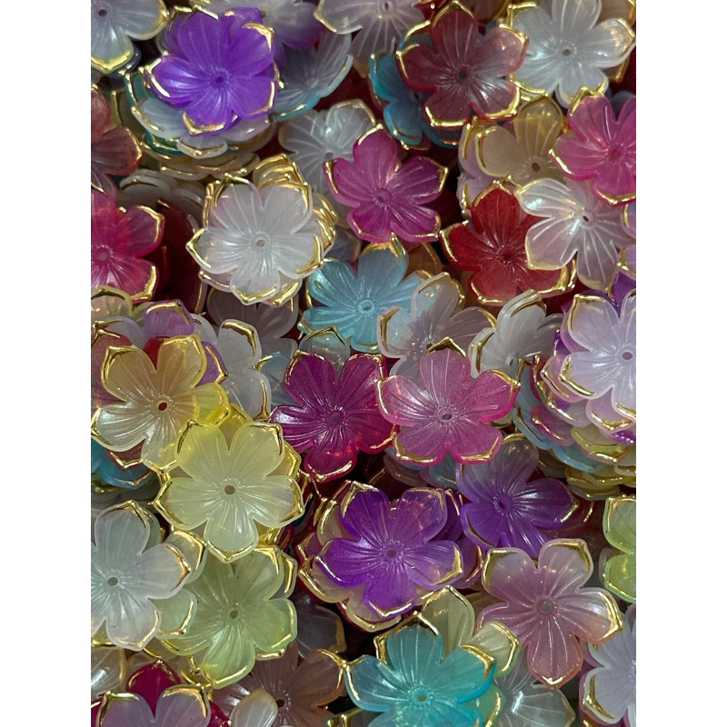 ดอกบัวขอบทอง100ชิ้น 59฿