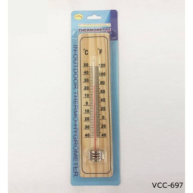 VCC-697 🔥 เครื่องวัดอุณหภูมิ ตัวไม้ เทอร์โมมิเตอร์วัดอุณหภูมิห้อง ปรอทวัดอุณหภูมิ