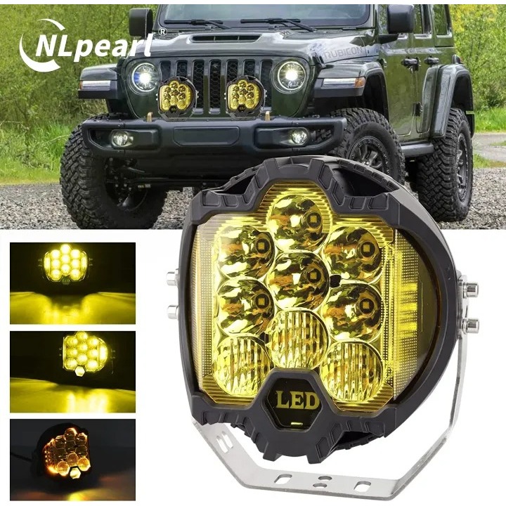 NLpearl 5inch 7inch ไฟ LED สำหรับรถไฟตัดหมอกไฟขับรถออฟโรดไฟสปอตไลท์รถบรรทุกรถจี๊ปไฟหน้ารถมอเตอร์ไซค์แบบ LED เรือ12V 24V