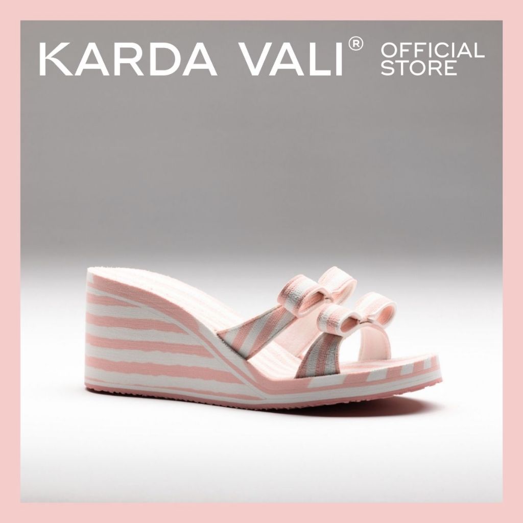 KARDA VALI รองเท้าส้นสูง สูง 3 นิ้ว รุ่น Gia รองเท้าแฟชั่นเพื่อสุขภาพ แบบมีส้น รองเท้าใส่สบาย แบบสวม สีชมพู Siena Pink