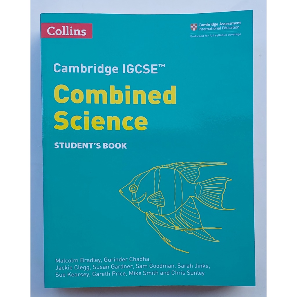 หนังสือ แบบเรียน วิทยาศาสตร์รวม มัธยมปลาย เคมี ฟิสิกส์ ชีวะ Cambridge IGCSE Combined Science STUDENT'S BOOK 747Page