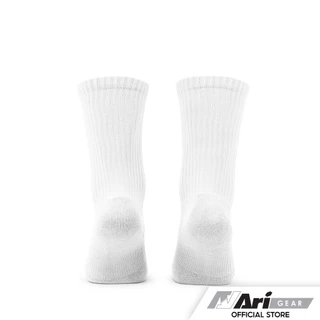 ถุงเท้า อาริ Ari สั้น ครึ่งแข้ง สีขาว ARI CREW SOCKS - WHITE ฟุตบอล ฟุตซอล กีฬา ของแท้ 100%