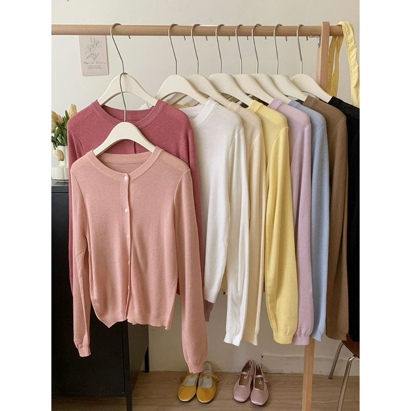 (Shopee video มีโค้ดลดเพิ่ม)พร้อมส่ง - Sweety cardigan เสื้อคาร์ดิแกน ไหมพรม