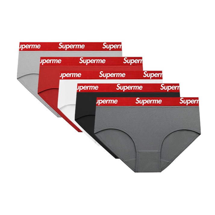 กางเกงในผู้หญิง เด็ก Superme ทรงBRIEF โชว์ขอบผ้านิ่มสินค้าพร้อมส่ง