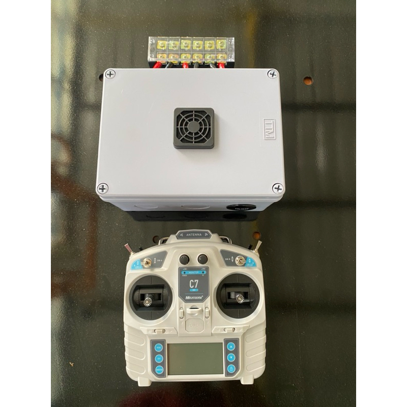 กล่องควบคุม+รีโมทรถตัดหญ้าบังคับวิทยุ12-24โวล์250-350วัตต์4ตัว