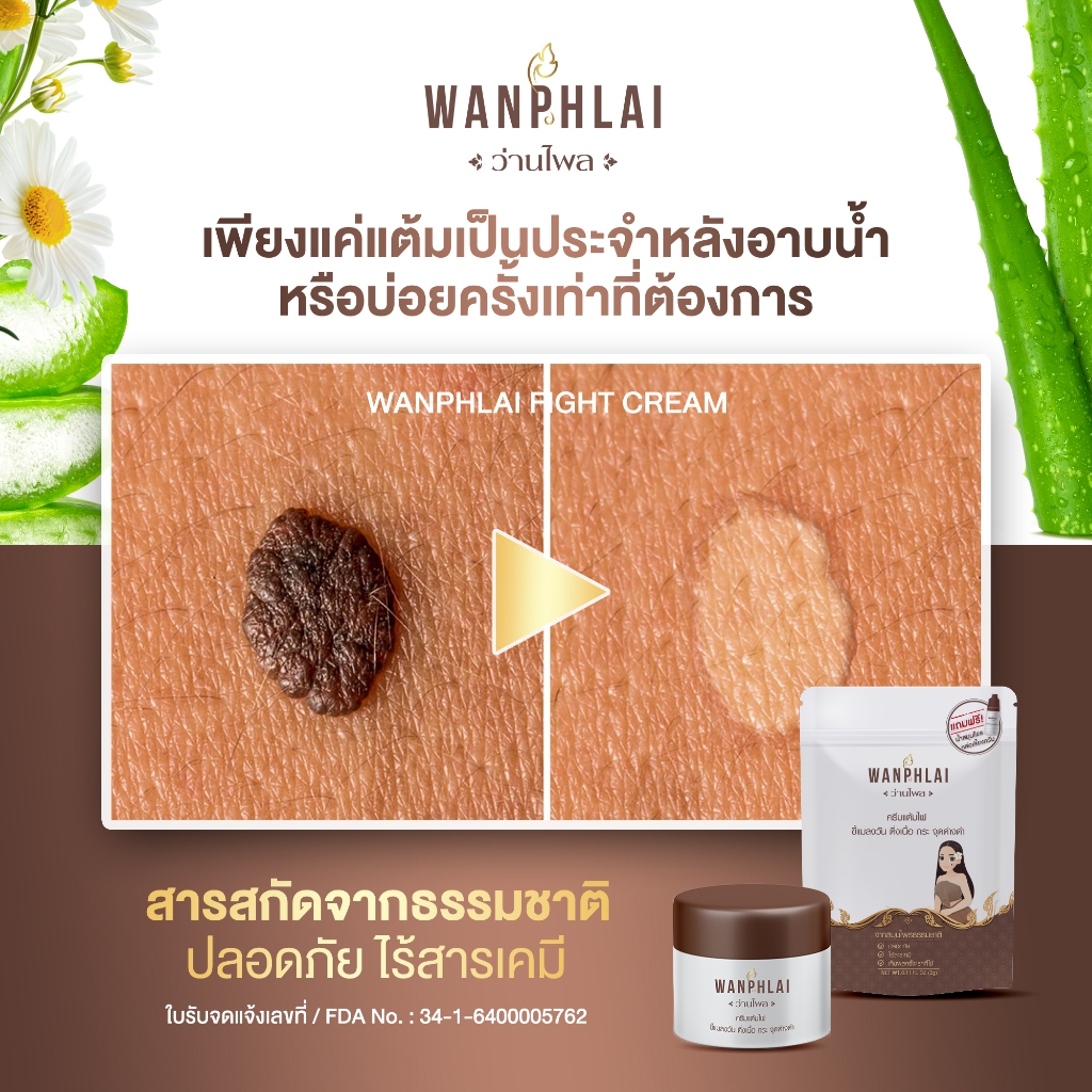 [ของแท้] ครีมไฝว่านไพล ขี้แมลงวัน ติ่งเนื้อ หูด ตาปลา แก้ปัญหา กระ สิวหิน ครีมแต้มไฝว่านไพล ไฝ หูด จี้ไฝ แต้มไฝ