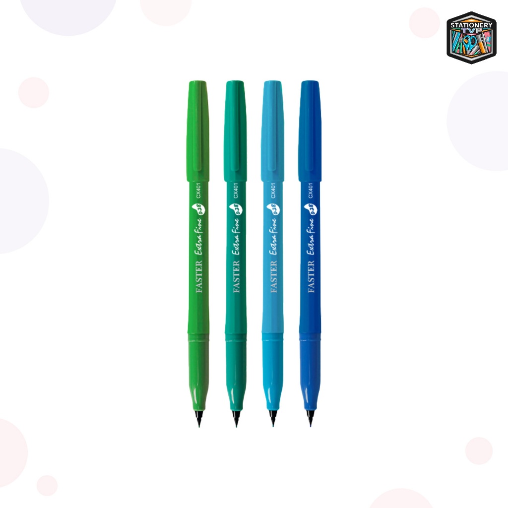 Faster (ฟาสเตอร์) ปากกาสี ปากกาเอ็กซ์ตร้า ไฟน์ รุ่น CX401 หัวขนาด 0.28 มม. ตัดเส้น ( 1 ด้าม ) - รูปที่ 2