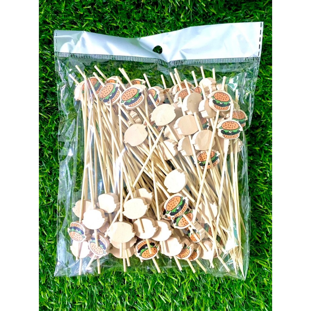 Greenearth ไม้จิ้มคอกเทล ไม้จิ้มแฟนซี ความยาว12ซม. (แพ็คละ100ชิ้น) ราคา ถูกที่สุด ดีลบีเคเค แกลเลอรีภาพที่ 6