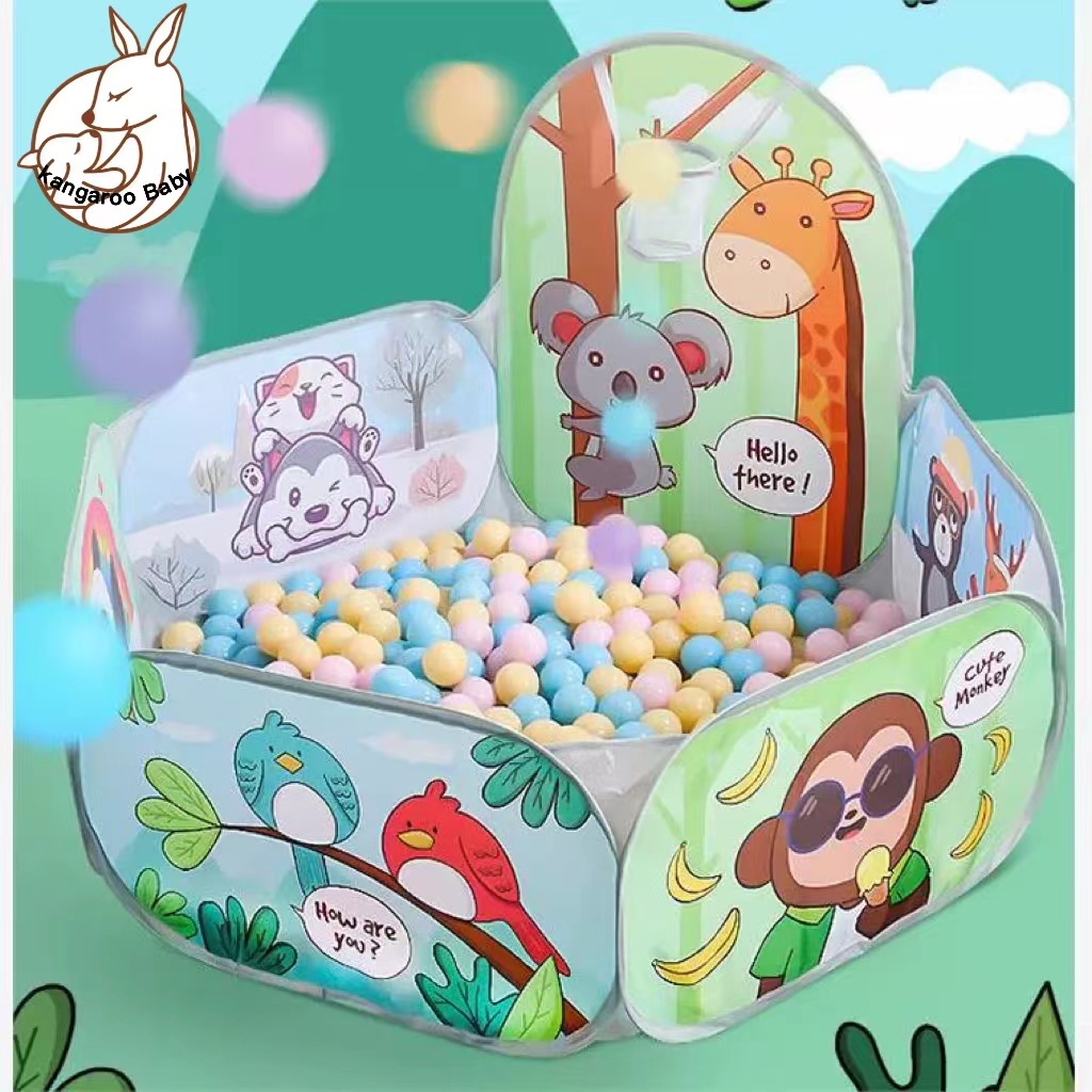 บ้านบอลเด็ก บ้านบอล สระบอล ขนาด 1.2 เมตร บ่อบอล พร้อมแป้นบาส ของเล่นสำหรับเด็ก