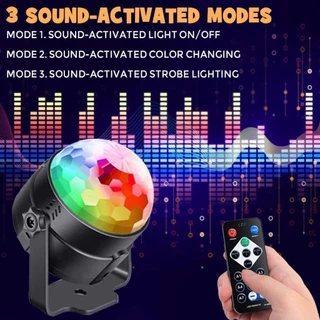 🔥ไฟดิสโก้ Disco Light ไฟเทค ไฟปาร์ตี้ ตามจังหวะ LED Party Light พร้อมรีโมท การควบคุมเสียง LED Party Light with Remote🔥