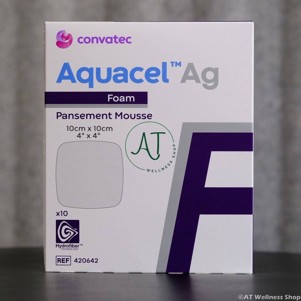 (เก็บโค้ดลดเพิ่ม) Aquacel Ag Foam (non-adhesive) แผ่นโฟมปิดแผล มียาฆ่าเชื้อ (ราคาต่อ 1 แผ่น)