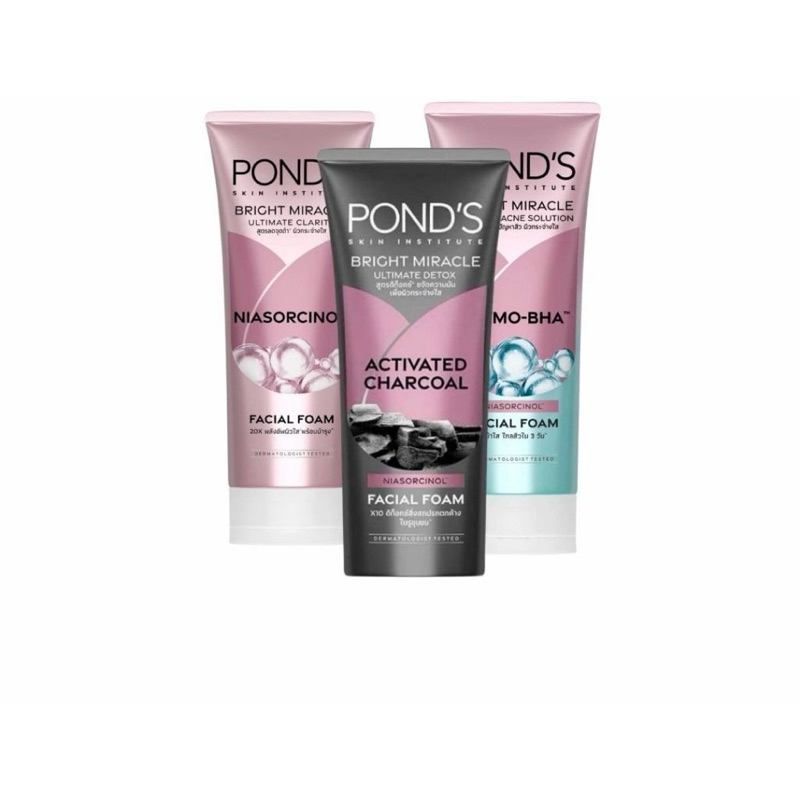 Pond’s Bright Miracle Foam โฟมล้างหน้า พอนด์ส โฟมผลัดผิว เพื่อผิวสะอาดล้ำลึก มี 3 สูตรให้เลือก 90G (1pcs)