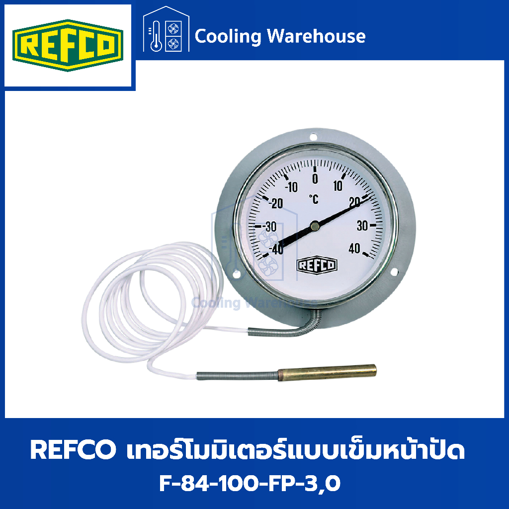 REFCO เทอร์โมมิเตอร์แบบเข็มหน้าปัด   F-84-100-FP-3.0